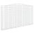 Coșuri gabion arcuite, 2 buc, 400x30x220/240cm, fier galvanizat GartenMobel Dekor