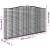 Coșuri gabion arcuite, 2 buc, 400x30x220/240cm, fier galvanizat GartenMobel Dekor