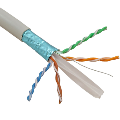 Cablu FTP, cat 6E, CUPRU 100%, manta LSZH 305m - ELAN ELN-FTP-6-CU SafetyGuard Surveillance
