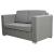 Canapea cu 2 locuri, gri deschis, material textil GartenMobel Dekor
