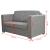 Canapea cu 2 locuri, gri deschis, material textil GartenMobel Dekor