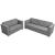 Set canapele, 2 piese, gri deschis, material textil  GartenMobel Dekor