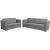 Set canapele, 2 piese, gri deschis, material textil  GartenMobel Dekor