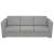 Set canapele, 3 piese, gri deschis, material textil  GartenMobel Dekor