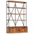 Bibliotecă 4 rafturi 6 sertare 122x36x181 cm lemn masiv mango GartenMobel Dekor