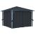 Pavilion cu perdele & șiruri lumini LED antracit 3x3 m aluminiu GartenMobel Dekor
