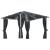 Pavilion cu perdele & șiruri lumini LED antracit 3x3 m aluminiu GartenMobel Dekor