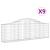 Coșuri gabion arcuite 9 buc, 200x30x60/80 cm, fier galvanizat GartenMobel Dekor