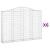 Coșuri gabion arcuite 6 buc, 200x30x140/160cm, fier galvanizat GartenMobel Dekor