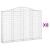 Coșuri gabion arcuite 8 buc, 200x30x140/160cm, fier galvanizat GartenMobel Dekor
