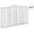 Coșuri gabion arcuite 17 buc, 300x50x180/200 cm fier galvanizat GartenMobel Dekor