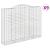 Coșuri gabion arcuite, 9 buc, 300x50x220/240cm, fier galvanizat GartenMobel Dekor