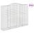 Coșuri gabion arcuite, 11 buc 300x50x220/240cm, fier galvanizat GartenMobel Dekor