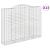 Coșuri gabion arcuite, 13 buc 300x50x220/240cm, fier galvanizat GartenMobel Dekor