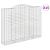Coșuri gabion arcuite, 15 buc 300x50x220/240cm, fier galvanizat GartenMobel Dekor