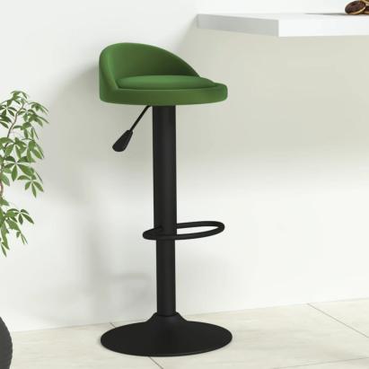 Scaun de bar, verde închis, catifea GartenMobel Dekor