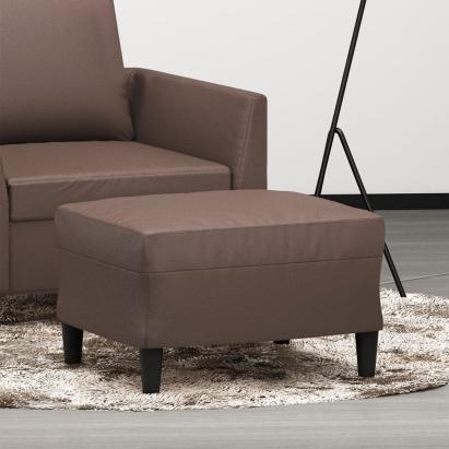 Taburet, maro, 60x50x41 cm, piele ecologică GartenMobel Dekor