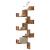 Raft colțar perete lemn vechi 45x45x147 cm lemn prelucrat GartenMobel Dekor