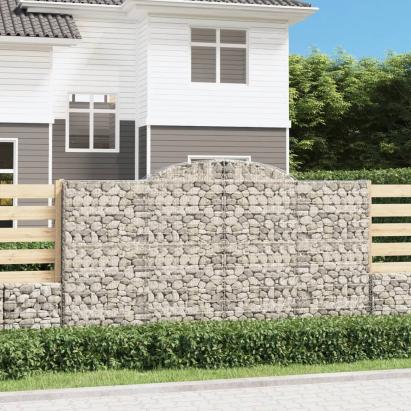 Coș gabion arcuit, 300x30x160/180 cm, fier galvanizat GartenMobel Dekor