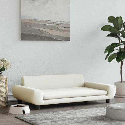 Pat de câini, crem, 100x54x33 cm, catifea GartenMobel Dekor