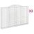 Coșuri gabion arcuite 3 buc, 300x30x180/200 cm, fier galvanizat GartenMobel Dekor