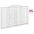 Coșuri gabion arcuite 5 buc, 300x30x180/200 cm, fier galvanizat GartenMobel Dekor
