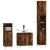 Set dulapuri de baie, 3 piese, stejar afumat, lemn prelucrat GartenMobel Dekor