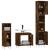 Set dulapuri de baie, 3 piese, stejar afumat, lemn prelucrat GartenMobel Dekor