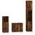 Set dulapuri de baie, 3 piese, stejar afumat, lemn prelucrat GartenMobel Dekor