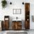 Set mobilier de baie, 3 piese, stejar fumuriu, lemn prelucrat GartenMobel Dekor