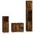 Set mobilier de baie, 3 piese, stejar fumuriu, lemn prelucrat GartenMobel Dekor