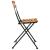 Scaune de bistro pliabile, 2 buc., lemn masiv de tec și oțel GartenMobel Dekor