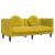 Set de canapele cu perne, 3 piese, galben, catifea GartenMobel Dekor