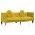 Set de canapele cu perne, 3 piese, galben, catifea GartenMobel Dekor