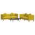Set de canapele cu perne, 2 piese, galben, catifea GartenMobel Dekor