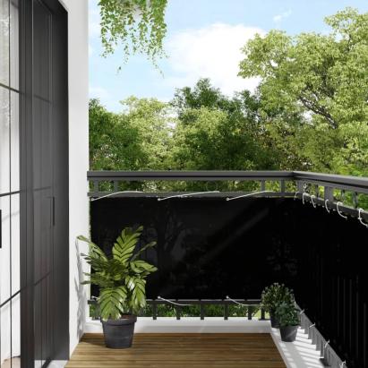 Paravan de balcon, negru, 75x800 cm, 100% poliester oxford GartenMobel Dekor