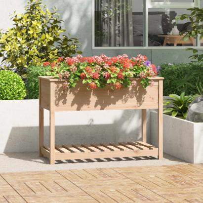 Jardinieră cu raft, 111,5x54x81 cm, lemn masiv de pin GartenMobel Dekor