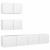 Set dulapuri TV, 4 piese, alb, lemn prelucrat GartenMobel Dekor