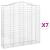 Coșuri gabion arcuite, 7 buc 200x50x200/220 cm, fier galvanizat GartenMobel Dekor