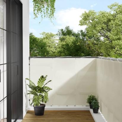 Paravan de balcon, crem, 120x700 cm, 100% poliester oxford GartenMobel Dekor