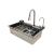Chiuveta bucatarie multifunctionala cu doua baterii, otel inoxidabil, afisaj digital temperatura, doua cascade, spalator pahare, scurgator, tava, tocator si accesorii scurgere incluse, 75x46x23.5cm Cod: DISMT03 Automotive TrustedCars
