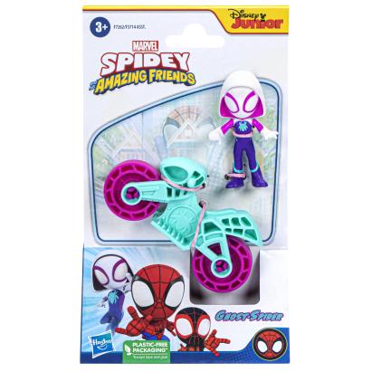 SPIDERMAN SET MOTOCICLETA SI FIGURINA GHOST SPIDER 6CM SuperHeroes ToysZone
