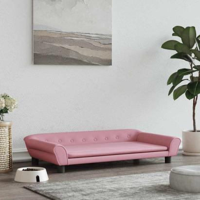Pat de câini, roz, 100x50x21 cm, catifea GartenMobel Dekor