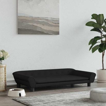 Pat de câini, negru, 100x50x21 cm, catifea GartenMobel Dekor