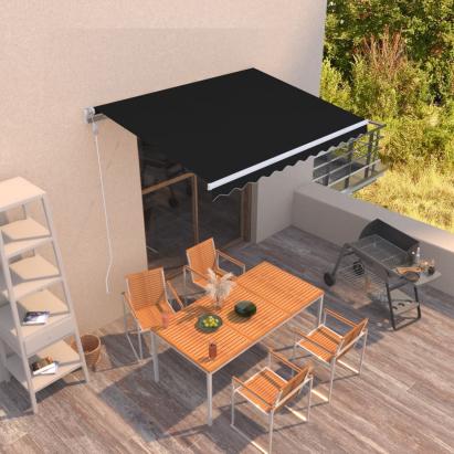 Copertină retractabilă automat, antracit, 300x250 cm GartenMobel Dekor