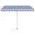 Copertină autonomă retractabilă automat albastru&alb 300x250 cm GartenMobel Dekor