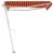 Copertină autonomă retractabilă automat oranj&maro 300x250 cm GartenMobel Dekor