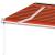 Copertină autonomă retractabilă automat oranj&maro 300x250 cm GartenMobel Dekor
