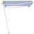 Copertină autonomă retractabilă automat albastru&alb 450x300 cm GartenMobel Dekor