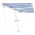 Copertină autonomă retractabilă automat albastru&alb 450x300 cm GartenMobel Dekor